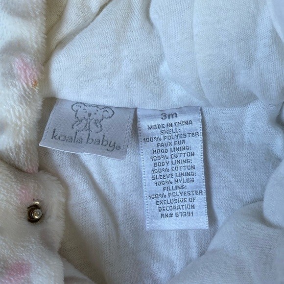 Koala Baby Girl’s Pink & Beige Snowsuit Size 0-3 Months - Picture 4 of 7